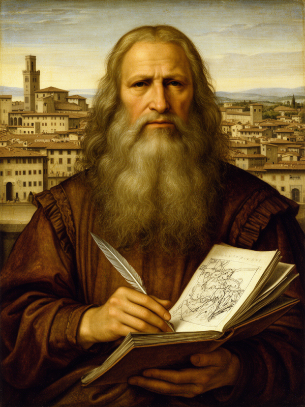 Leonardo da Vinci AI character
